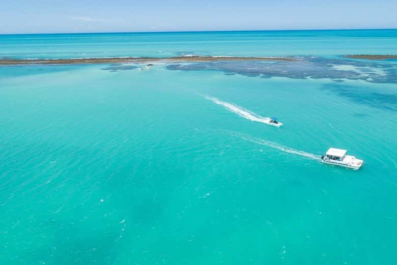 Explore a Beleza das Piscinas Naturais de Japaratinga em um Passeio de Barco!